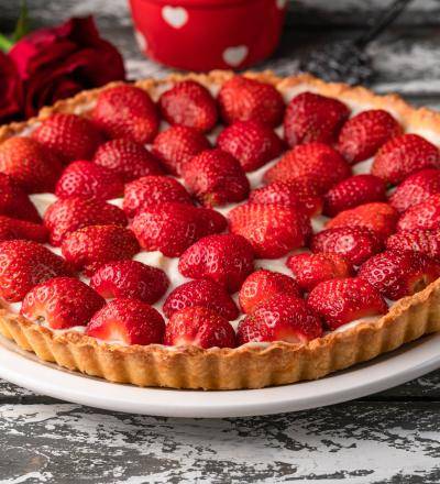 Erdbeer-Tarte mit Vanillecreme
