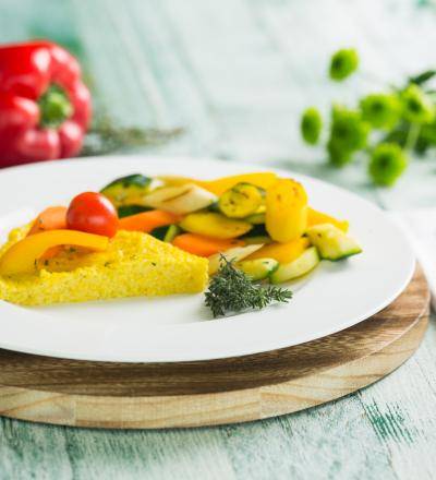 Polenta-Ecken mit Röstgemüse