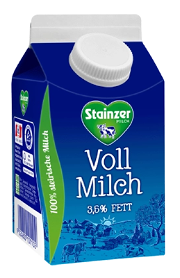 Stainzer Vollmilch 3,5% Fett 0,5L